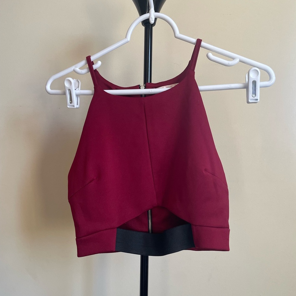 BURGUNDY CROP TOP